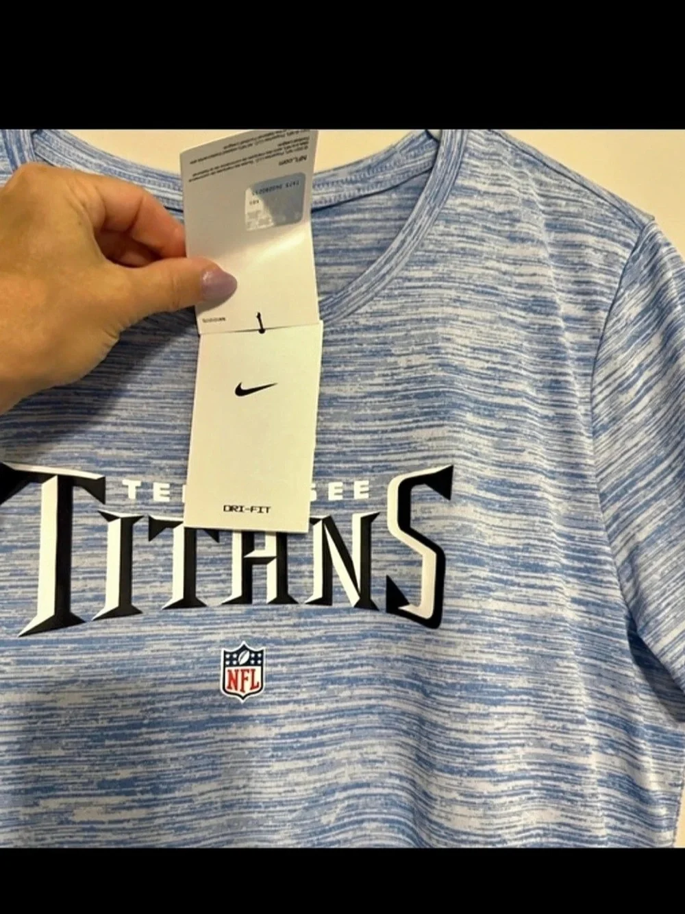 Nike Tennessee Titans Dri-FIT Velocity T-Shirt Blue Small NWT